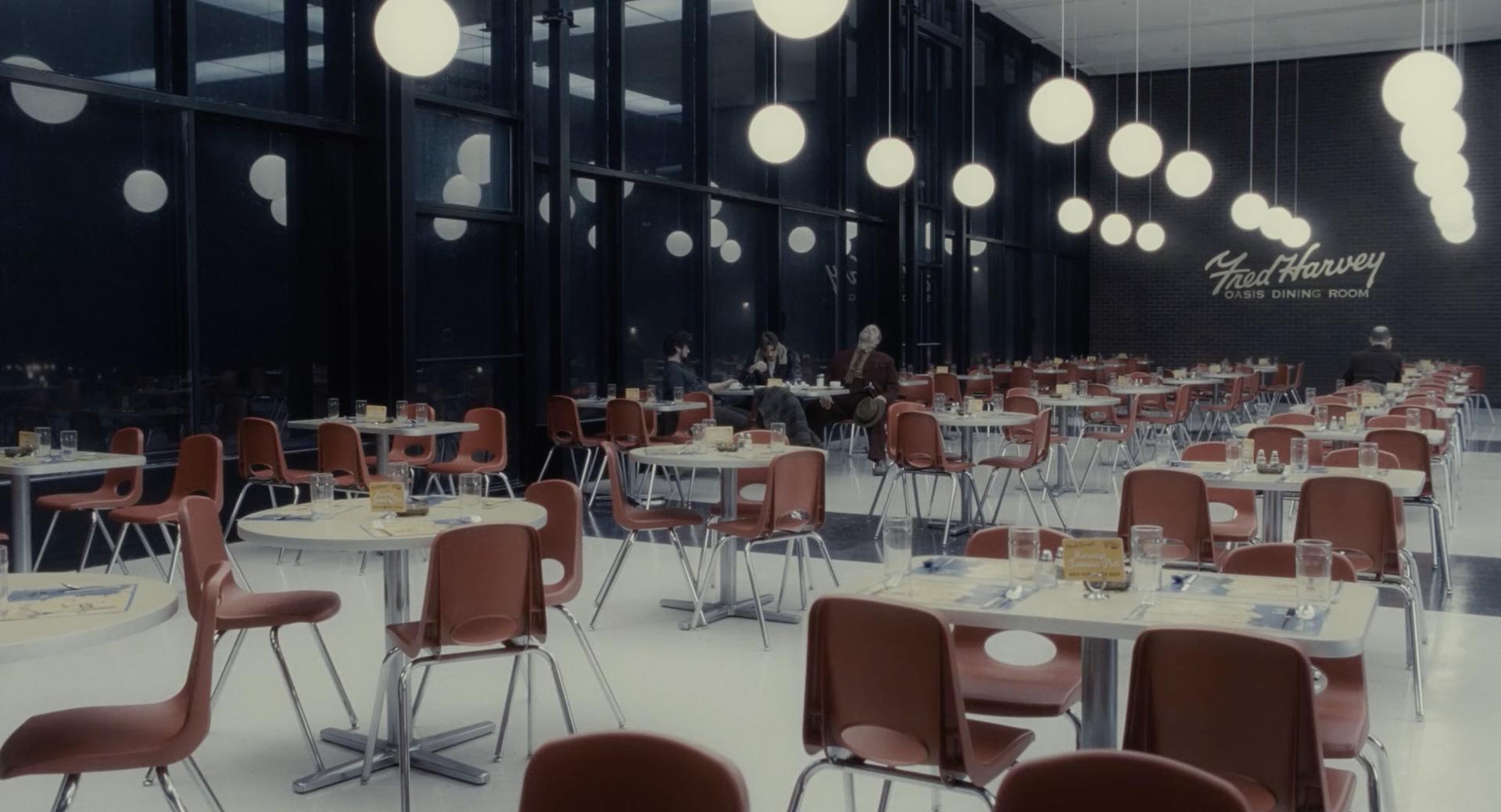 A film still from the Inside Llewyn Davis depicting a diner scene